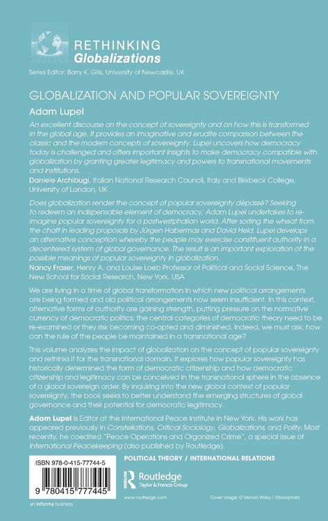 Produktbild: Globalization and Popular Sovereignty