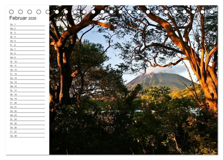 Produktbild: Nicaragua - Vulkane und Kolonialarchitektur (Tischkalender 2026 DIN A5 quer), CALVENDO Monatskalender