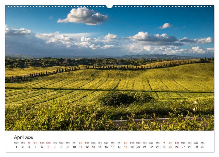 Produktbild: Tuscany A color palette (High Quality Premium Wall Calendar 2026 DIN A2 landscape),CALVENDO 12 Month Wall Calendar