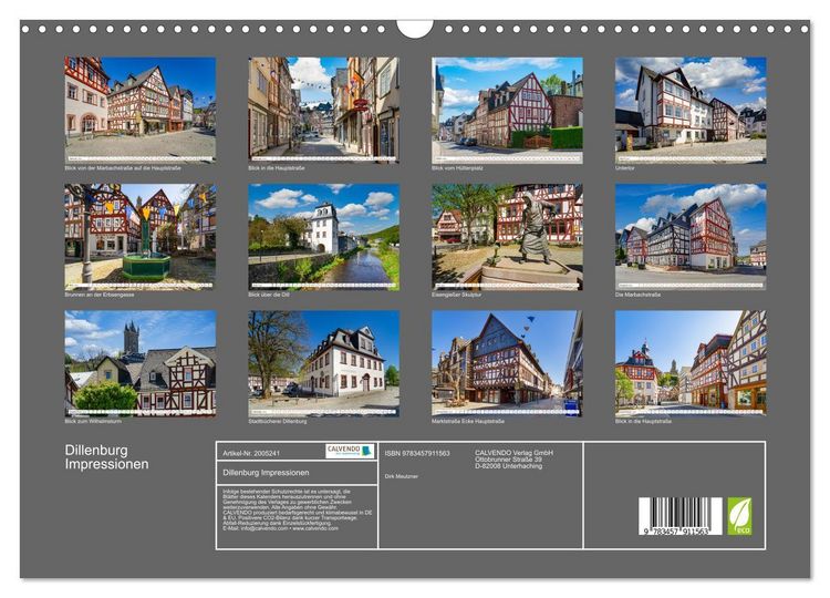 Produktbild: Dillenburg Impressionen (Wandkalender 2026 DIN A3 quer), CALVENDO Monatskalender