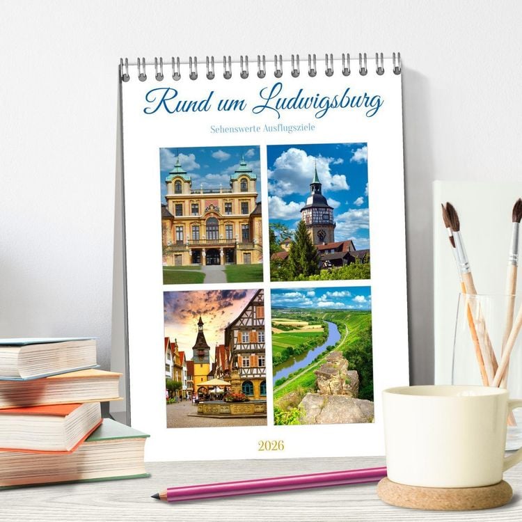 Produktbild: Rund um Ludwigsburg (Tischkalender 2026 DIN A5 hoch), CALVENDO Monatskalender