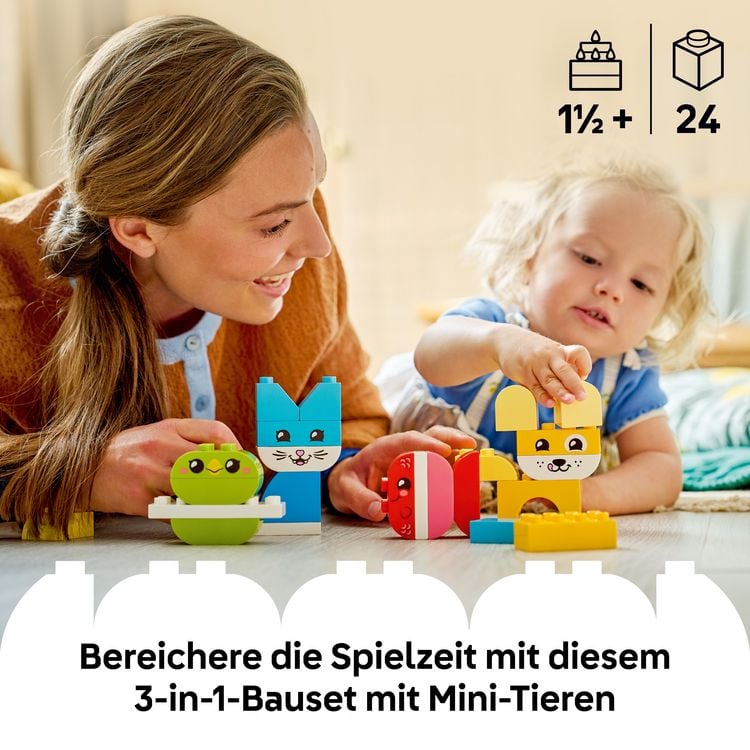 Produktbild: LEGO DUPLO 10477 3-in-1 Kreative Tiere, Spielzeug f&uuml;r Kinder ab 1 Jahr
