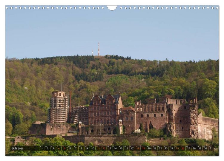Produktbild: Burgen & Schl&ouml;sser im Odenwald (Wandkalender 2026 DIN A3 quer), CALVENDO Monatskalender