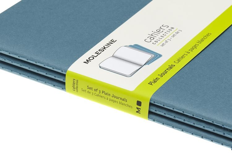 Produktbild: Moleskine Cahier Large/A5, 3er Set, Blanko, Lebhaftes Blau