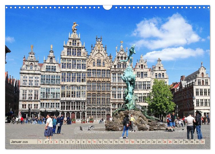 Produktbild: Antwerpen - Faszinierende Gro&szlig;stadt (Wandkalender 2026 DIN A3 quer), CALVENDO Monatskalender