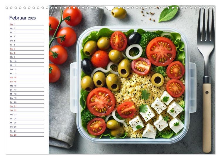 Produktbild: Lunchpaket Love - Einfach, lecker, gesund (Wandkalender 2026 DIN A3 quer), CALVENDO Monatskalender