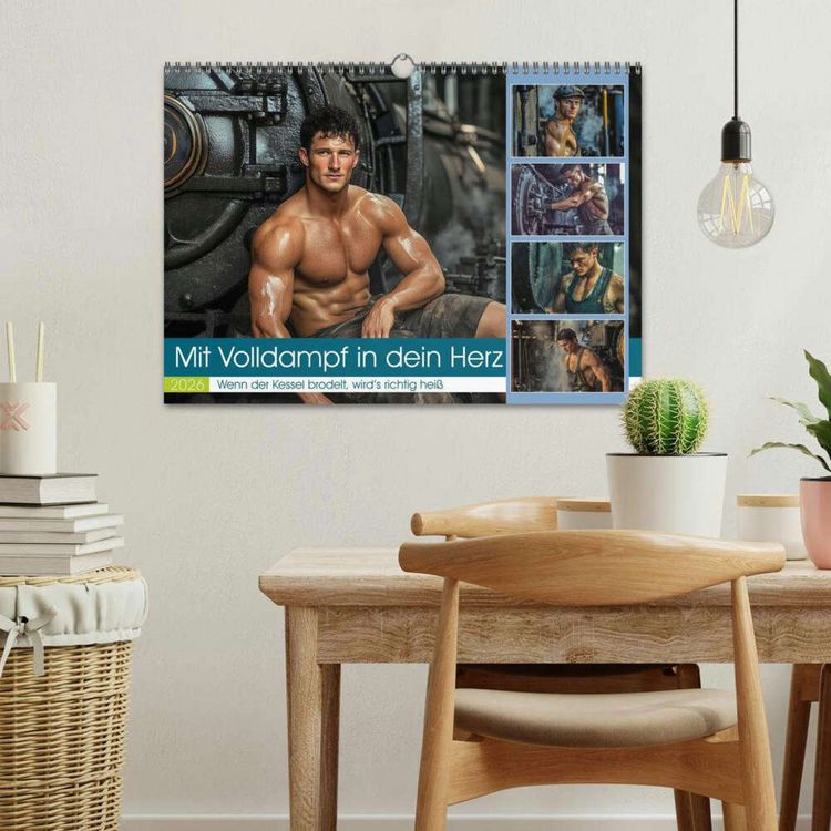 Produktbild: Mit Volldampf in dein Herz (Wandkalender 2026 DIN A3 quer), CALVENDO Monatskalender