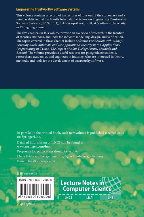 Produktbild: Engineering Trustworthy Software Systems