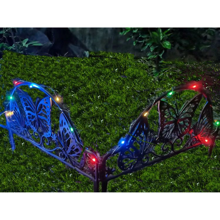 Produktbild: HTI-Living Zierzaun Nessa Solar Schmetterling, 12-teilig