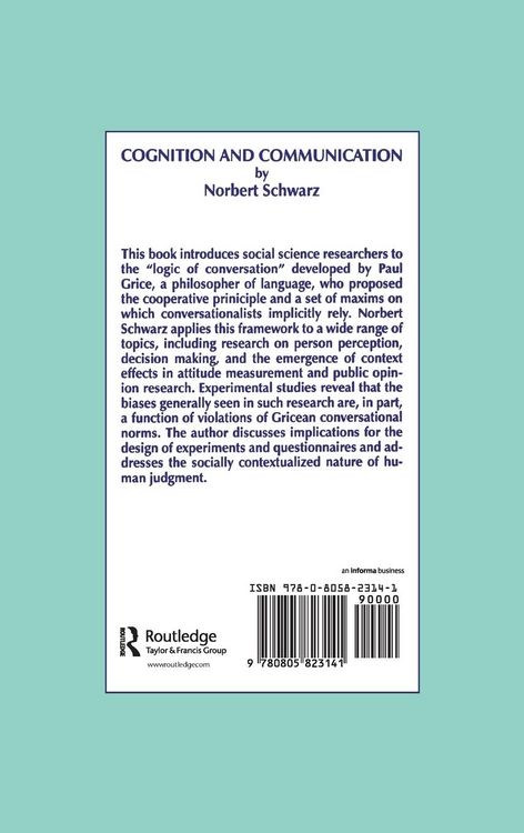 Produktbild: Cognition and Communication