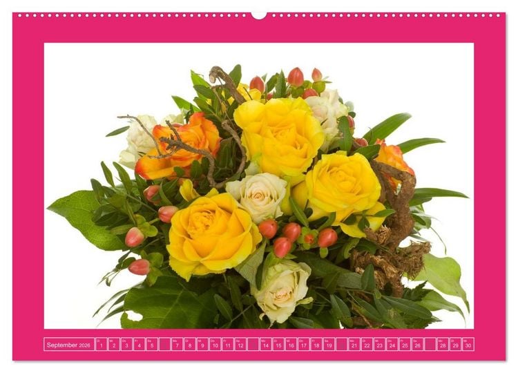 Produktbild: F&uuml;r jeden Monat ein Dankesch&ouml;n an Dich! - 12 Blumenstr&auml;u&szlig;e (Wandkalender 2026 DIN A2 quer), CALVENDO Monatskalender