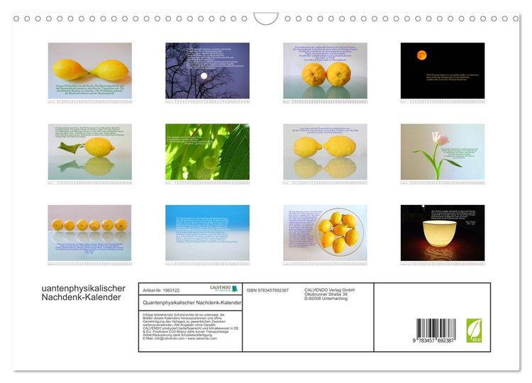 Produktbild: Quantenphysikalischer Nachdenk-Kalender (Wandkalender 2026 DIN A3 quer), CALVENDO Monatskalender