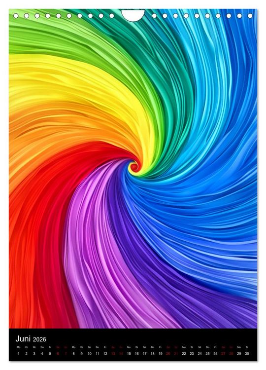 Produktbild: Tanz der Farben - Bunt durch das Jahr (Wandkalender 2026 DIN A4 hoch), CALVENDO Monatskalender