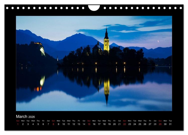 Produktbild: Lake Bled Slovenia (Wall Calendar 2026 DIN A4 landscape), CALVENDO 12 Month Wall Calendar