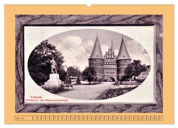 Produktbild: Gru&szlig; aus L&uuml;beck (hochwertiger Premium Wandkalender 2026 DIN A2 quer), Kunstdruck in Hochglanz