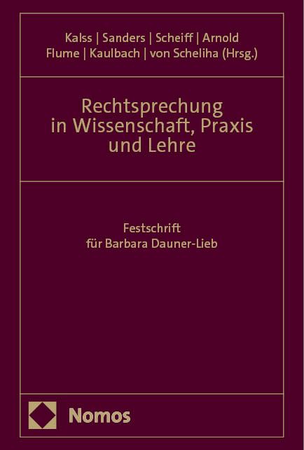Produktbild: Rechtsprechung in Wissenschaft, Praxis und Lehre