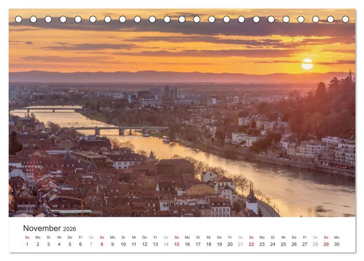 Produktbild: Heidelberg im Fokus (Tischkalender 2026 DIN A5 quer), CALVENDO Monatskalender