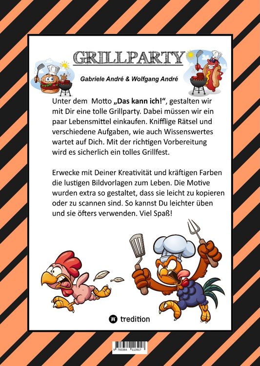 Produktbild: CRAFTBOOK - LUSTIGE GRILLPARTY - WITZIGE AUSMALMOTIVE - HAMBURGER - GEM&Uuml;SE - EIS - KNIFFLIGE R&Auml;TSEL - SPANNENDES BASTELSPIEL MIT DER WAAGE