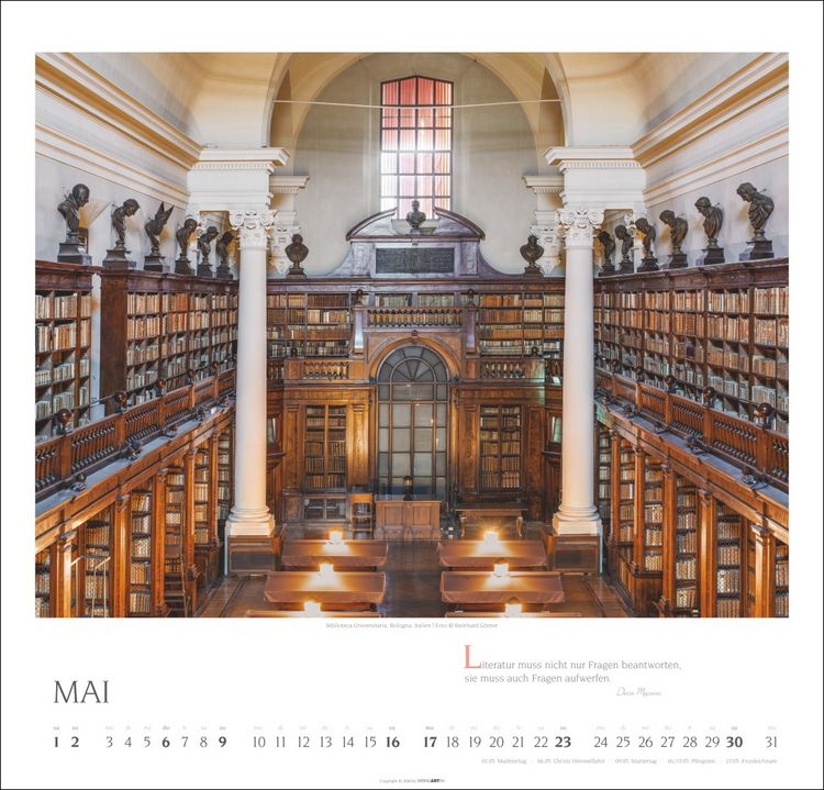 Produktbild: Welt der Bibliotheken Kalender 2027