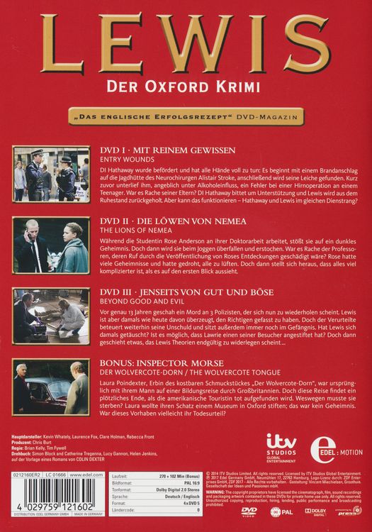 Produktbild: Lewis - Der Oxford Krimi - Staffel 8 [4 DVDs]