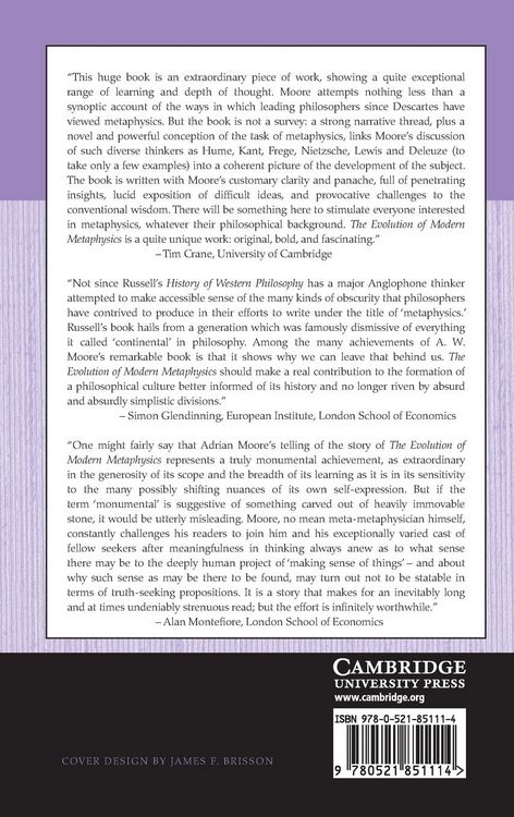 Produktbild: The Evolution of Modern Metaphysics