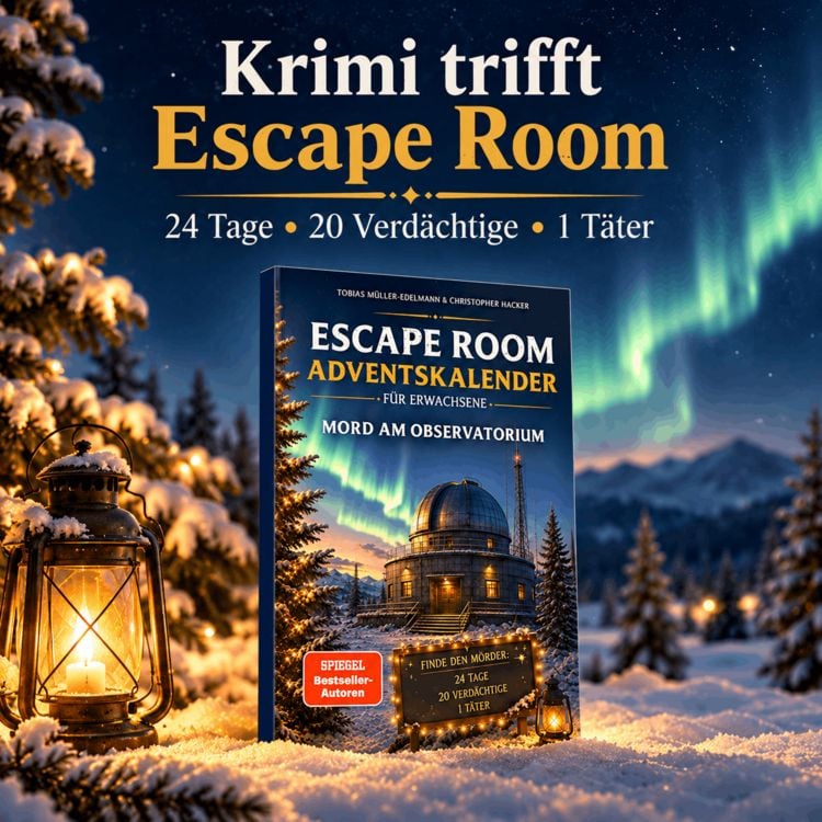 Produktbild: Escape Room Adventskalender f&uuml;r Erwachsene: Mord am Observatorium