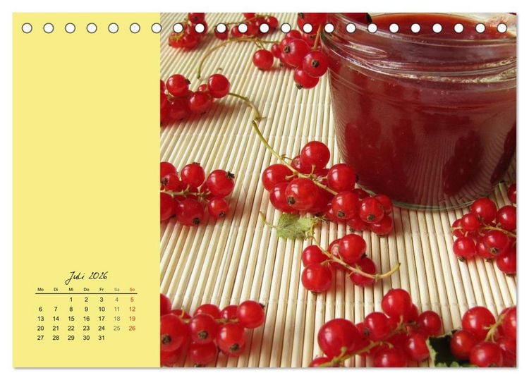 Produktbild: Ach, sind die s&uuml;&szlig;! Rezepte zu Konfit&uuml;ren, Fruchtaufstrichen und Gelees (Tischkalender 2026 DIN A5 quer), CALVENDO Monatskalender