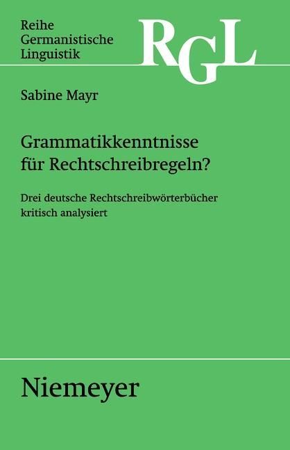 Produktbild: Grammatikkenntnisse f&uuml;r Rechtschreibregeln?