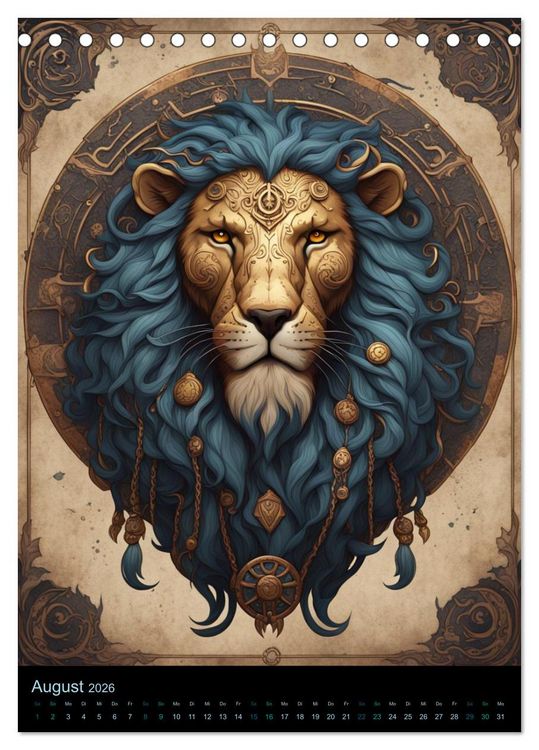 Produktbild: Sternzeichen Nordische Mythology (Tischkalender 2026 DIN A5 hoch), CALVENDO Monatskalender