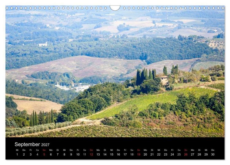 Produktbild: Toskana Landschaften (Wandkalender 2027 DIN A3 quer), CALVENDO Monatskalender