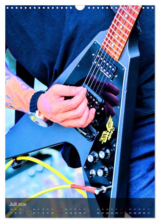 Produktbild: Rockgitarren in Concert (Wandkalender 2026 DIN A3 hoch), CALVENDO Monatskalender