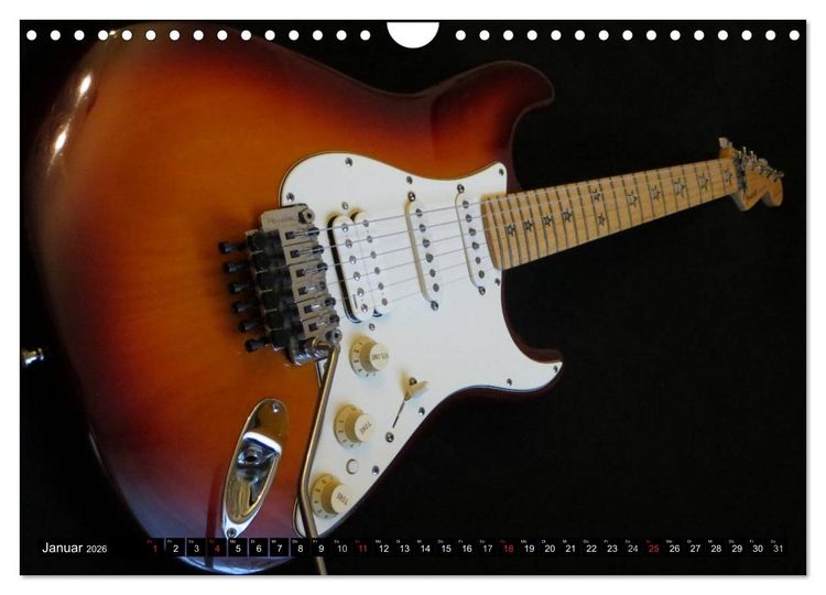 Produktbild: KULT GITARRE - Richie Sambora Stratocaster (Wandkalender 2026 DIN A4 quer), CALVENDO Monatskalender
