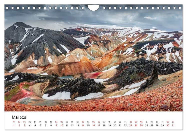 Produktbild: Island - Elemente der Natur (Wandkalender 2026 DIN A4 quer), CALVENDO Monatskalender
