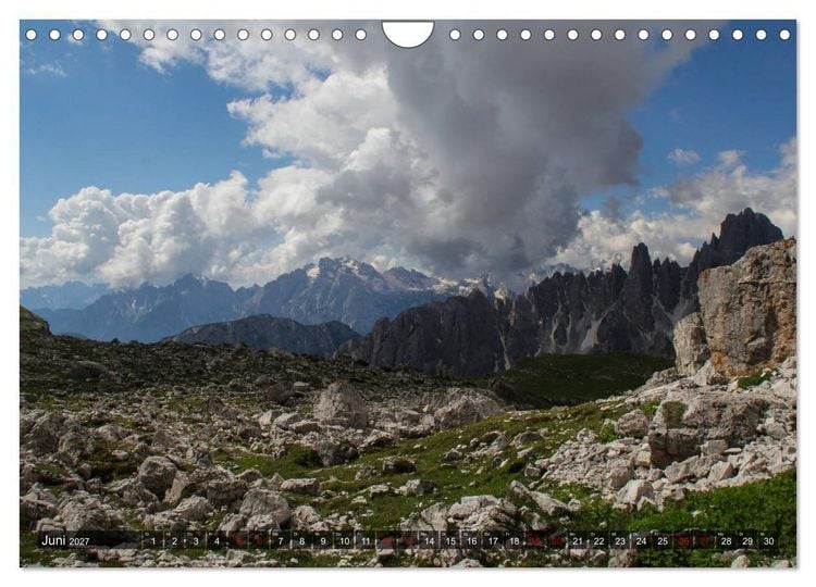 Produktbild: Dolomiten 2027 - Die wei&szlig;en Berge (Wandkalender 2027 DIN A4 quer), CALVENDO Monatskalender