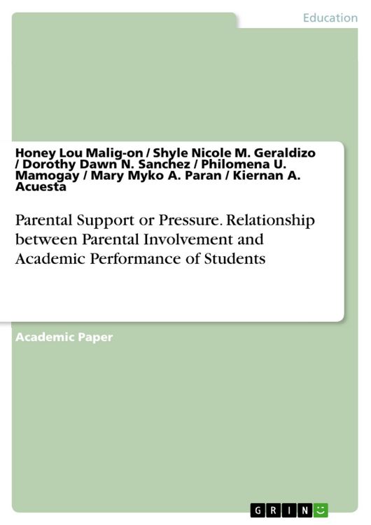 Produktbild: Parental Support or Pressure. Relationship between Parental Involvement and Academic Performance of Students