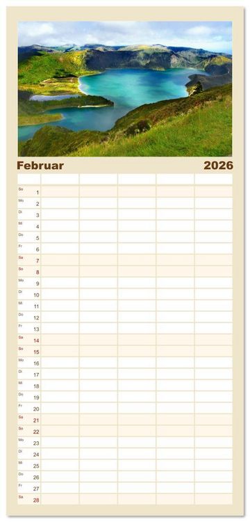 Produktbild: Familienplaner 2026 - Nationalparks der Welt mit 5 Spalten (Wandkalender, 21 x 45 cm) CALVENDO