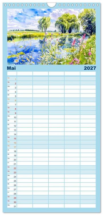 Produktbild: Familienplaner 2027 - Havelland Flair - Immer in Flussn&auml;he mit 5 Spalten (Wandkalender, 21 x 45 cm) CALVENDO