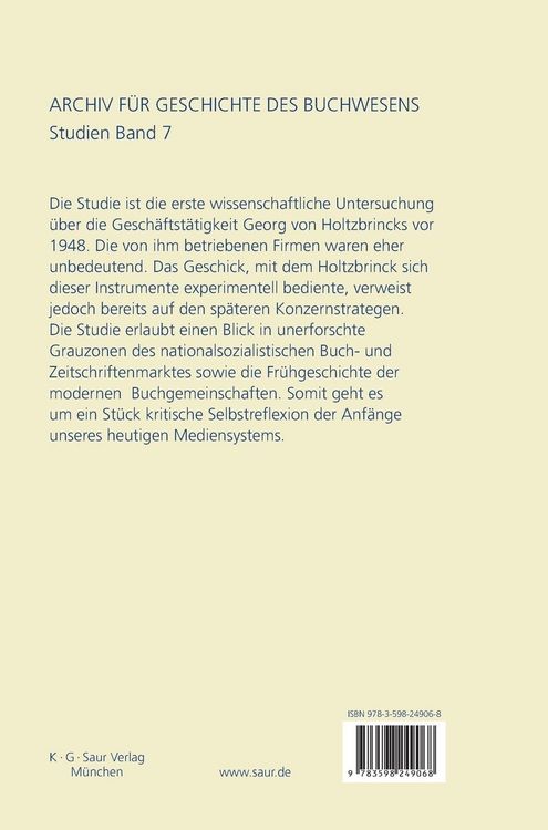Produktbild: "... f&uuml;r unseren Betrieb lebensnotwendig ...": Georg von Holtzbrinck als Verlagsunternehmer im Dritten Reich