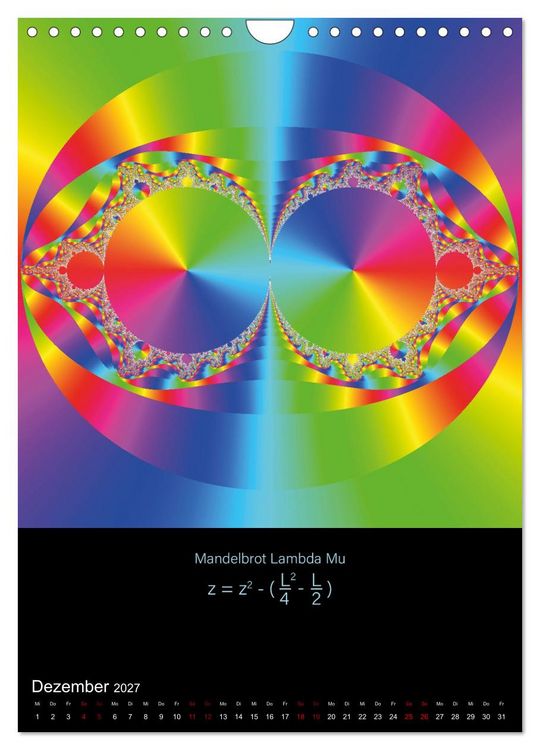 Produktbild: Psychedelische Fraktalbilder inkl. Formel (Wandkalender 2027 DIN A4 hoch), CALVENDO Monatskalender