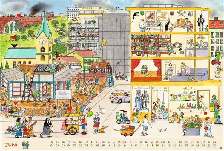 Produktbild: R.S. Berner Wimmel-Kalender 2027