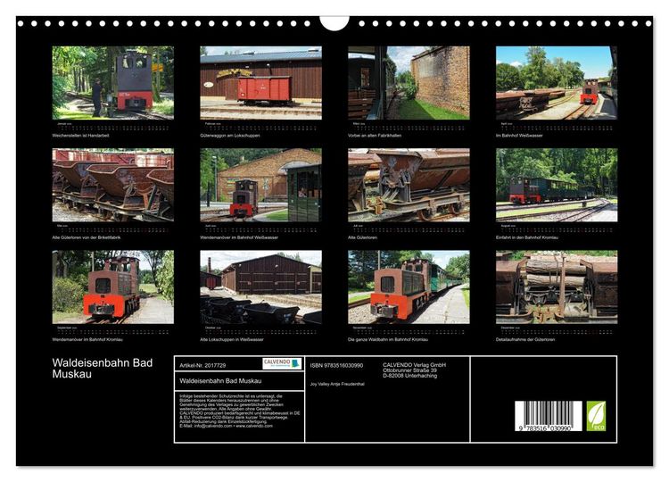 Produktbild: Waldeisenbahn Bad Muskau (Wandkalender 2026 DIN A3 quer), CALVENDO Monatskalender