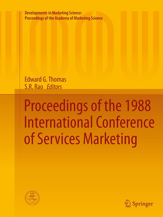 Produktbild: Proceedings of the 1988 International Conference of Services Marketing