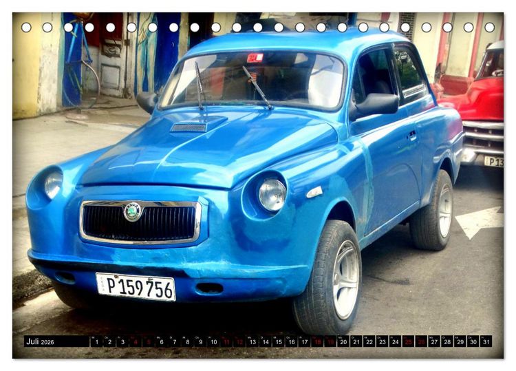 Produktbild: SKODA HITS - Oldtimer der CSSR in Kuba (Tischkalender 2026 DIN A5 quer), CALVENDO Monatskalender