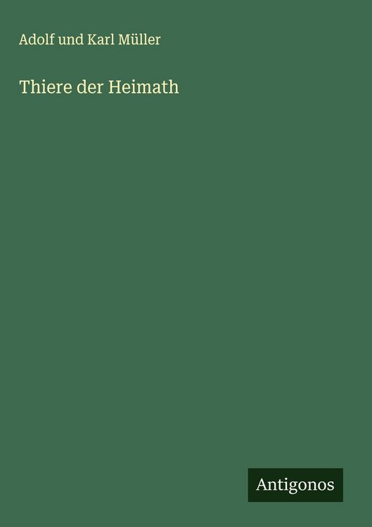 Produktbild: Thiere der Heimath
