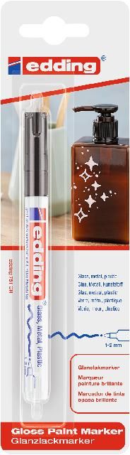 Produktbild: Edding 751 4-751-1-1001 Lackmarker Schwarz 1 mm, 2mm