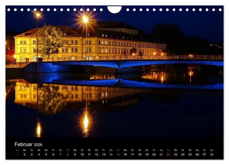 Produktbild: Landshut bei Tag und Nacht (Wandkalender 2026 DIN A4 quer), CALVENDO Monatskalender