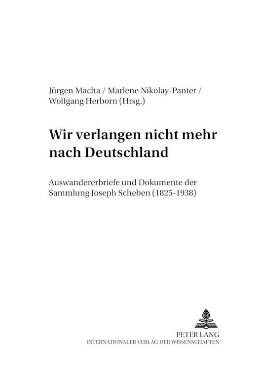 Produktbild: &laquo;Wir verlangen nicht mehr nach Deutschland&raquo;