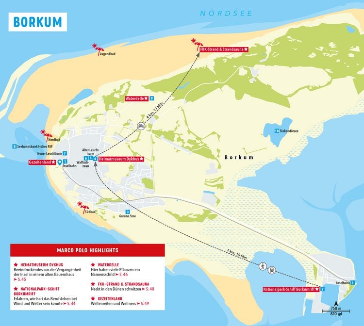 Produktbild: MARCO POLO Reisef&uuml;hrer Ostfriesische Inseln, Baltrum, Borkum, Juist, Langeoog, Norderney, Spiekeroog, Wangerooge
