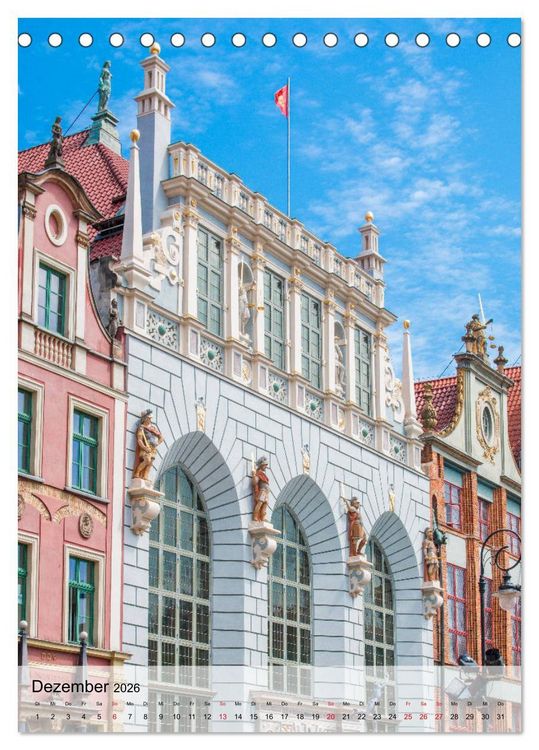 Produktbild: Danzig - Historische Altstadt (Tischkalender 2026 DIN A5 hoch), CALVENDO Monatskalender