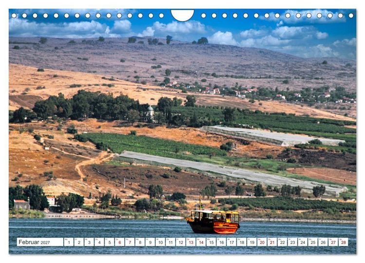 Produktbild: Biblische Orte in Israel mit Bibelstellen (Wandkalender 2027 DIN A4 quer), CALVENDO Monatskalender